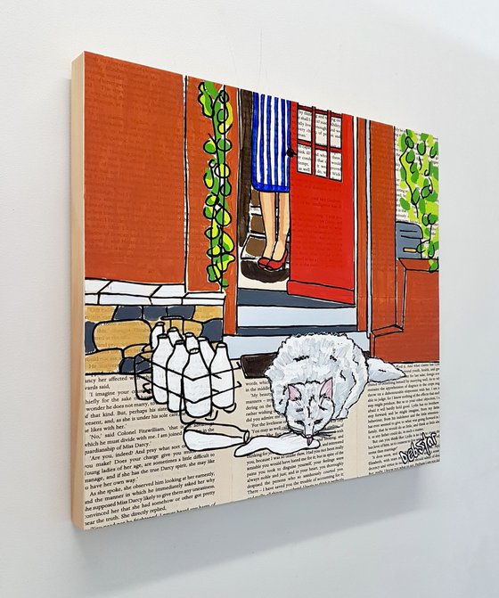 Cat Capers Milko 30cm x 30cm