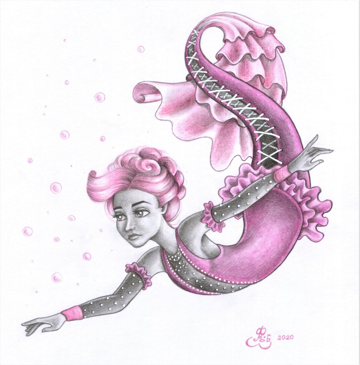 Purple Mermaid by Effrosyni Pitsalidou