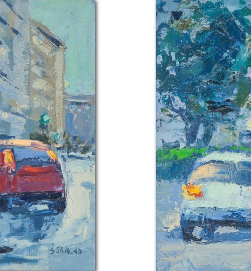 Diptych (urban landscape) by Susana Sancho Beltrán