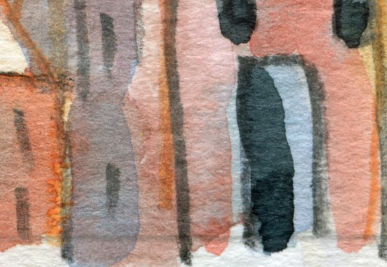 Venice Ochres; Original Watercolour ACEO