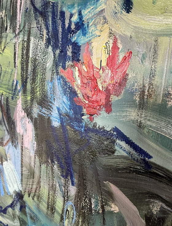 Spring pond. Diptych