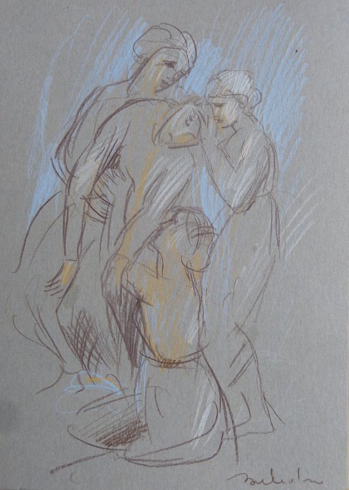 Descent from the Cross, 21x15 cm by Frederic Belaubre