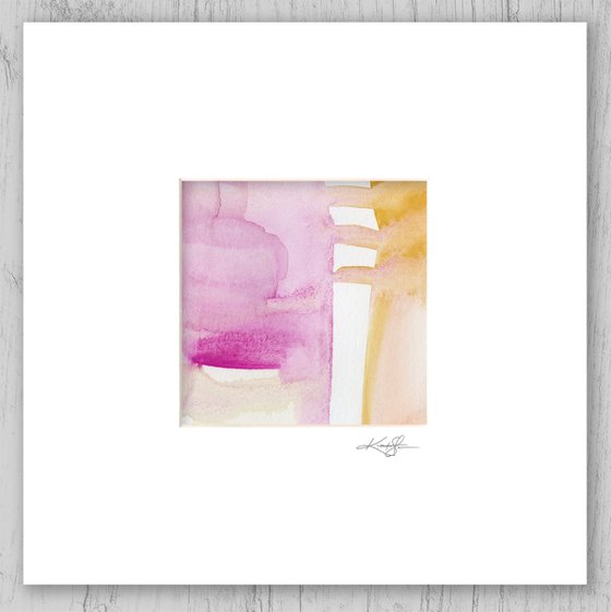 Soft Whispers Collection 4 - Set of 6 Abstract Paintings in Mats by Kathy Morton Stanion