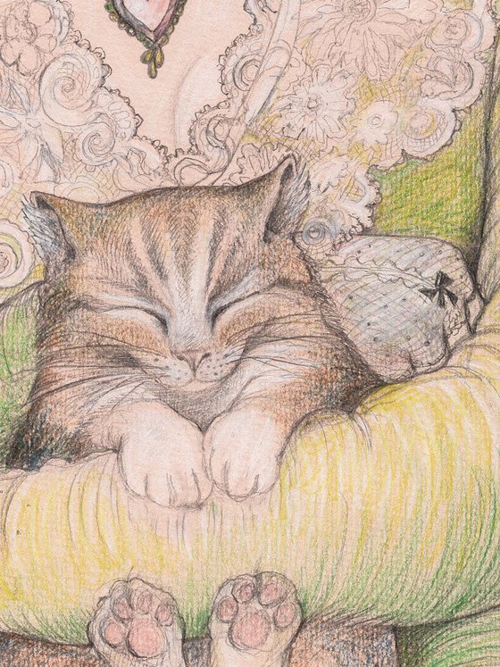 Cat - Feline Fantasy - Lace Kitten