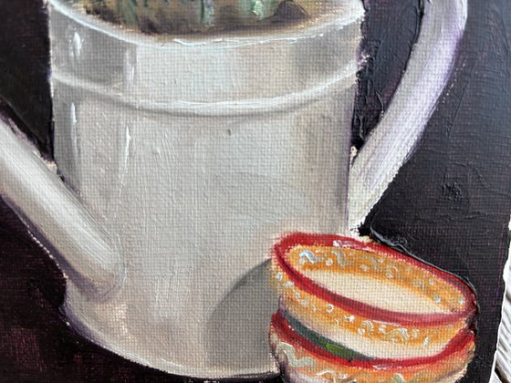 Watering can still life