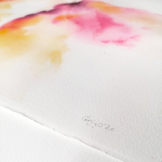 Delicate abstract flowers