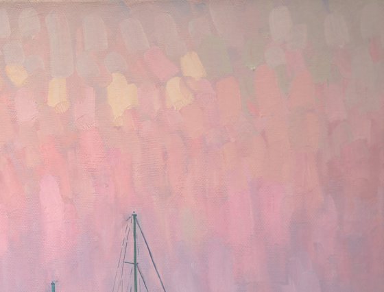 Sunset. Italian beach