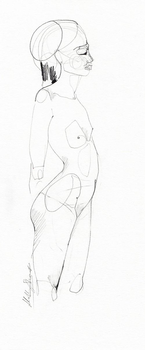 Untitled pencil nude 03 by Holly Sharpe