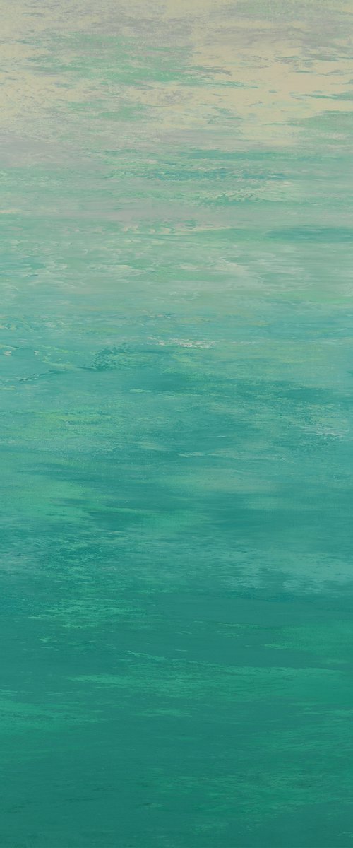 Teal Green - Abstract Seascape by Suzanne Vaughan