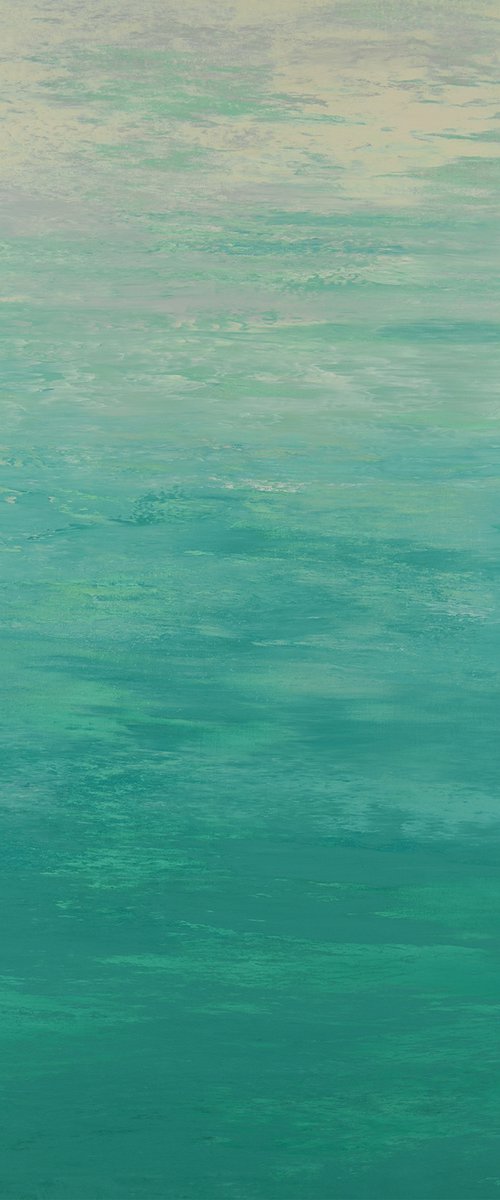 Teal Green - Abstract Seascape by Suzanne Vaughan