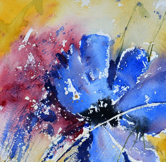 Cornflowers watercolor
