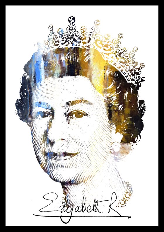 Queen Elizabeth II - Modern Digital Print Art, Modern Decor, Wall Decor, Office Wall Decor, Pop Art Prints, Poster Home