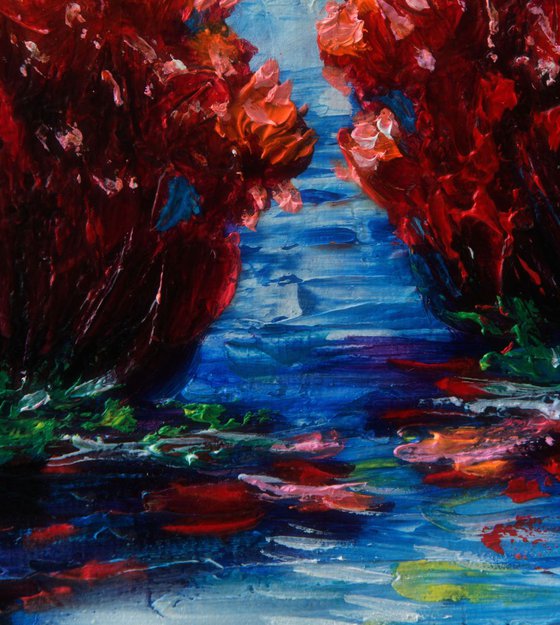 Red Trees (Palette Knife)