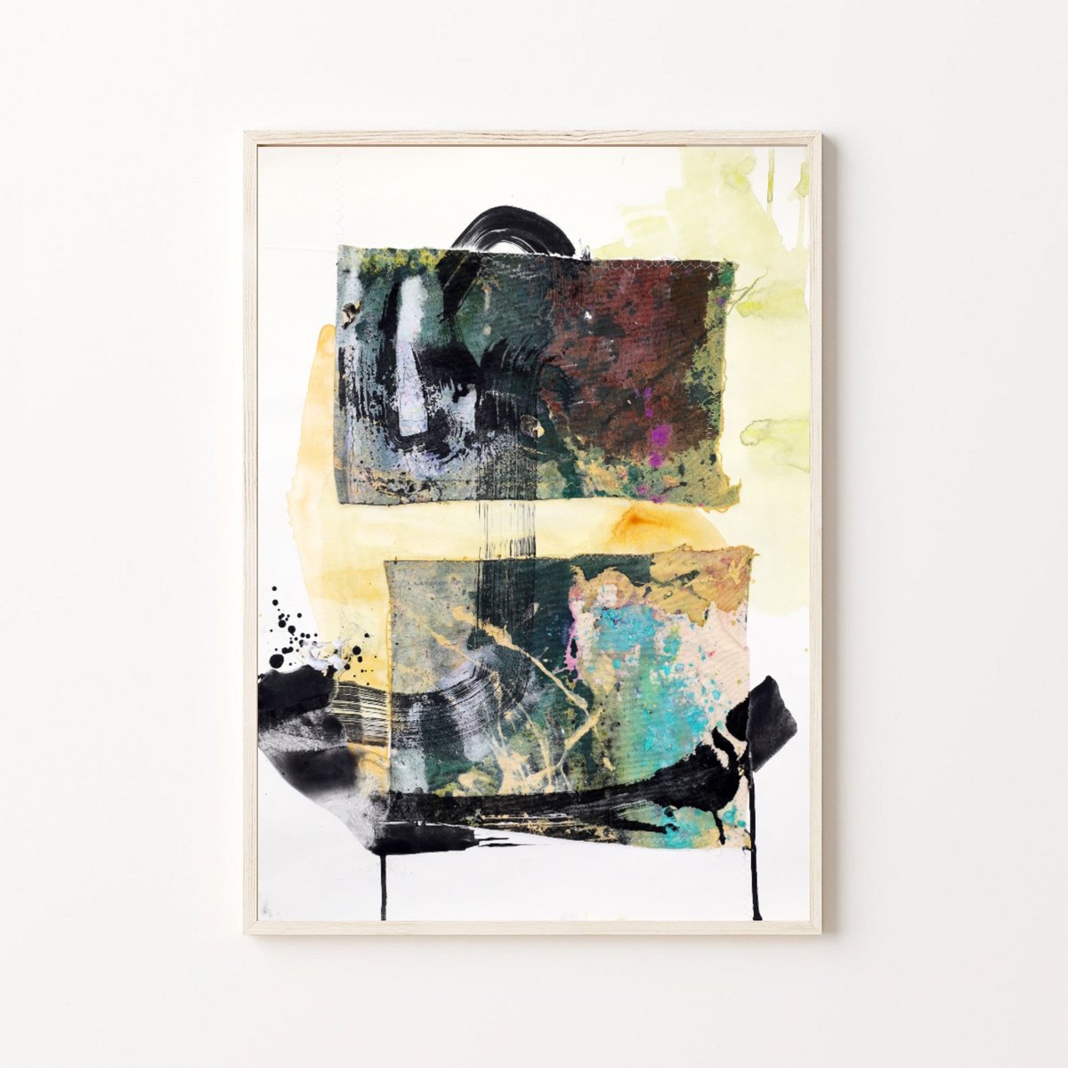 Geometric Abstract Painting By Poovi Art, 18 X 24", Conversations 01, Original Artwork