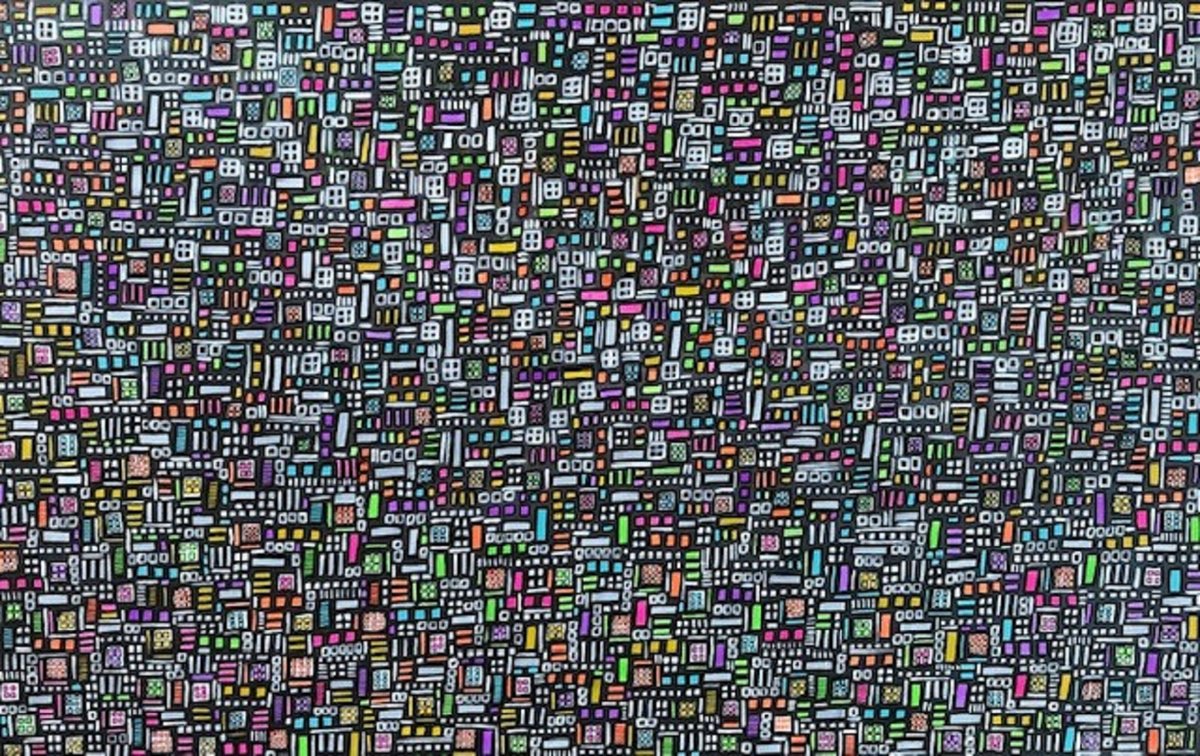 Organic Abstract Acrylic Painting By Carol Zsolt, 48 X 30, Inspiration 53 City Lights, Original Artwork