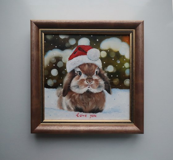 Christmas Bunny Painting