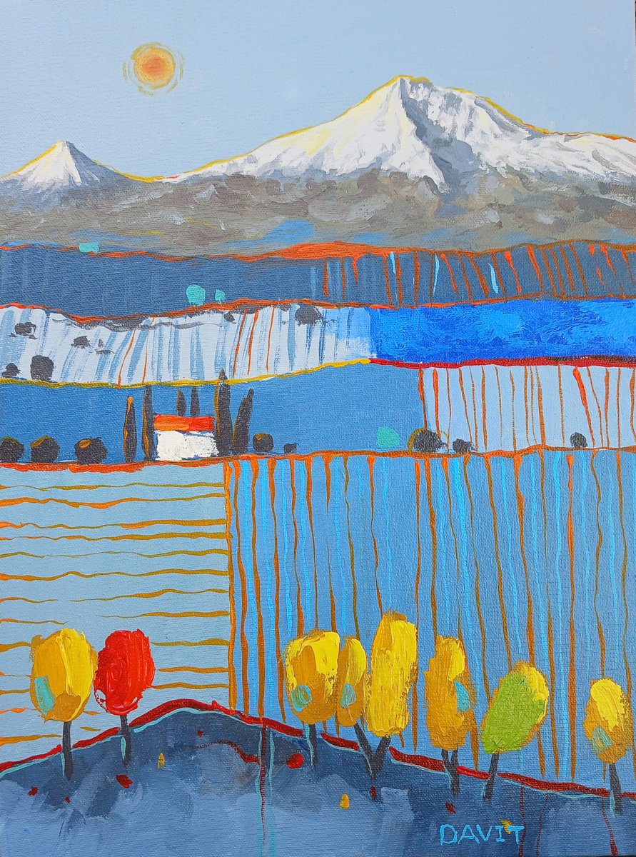 Colorful Ararat By Davit Arstamyan, 12 X 16, Artwork For Sale On Artfinder