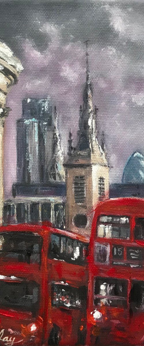 Red Buses, London by Ewen Macaulay