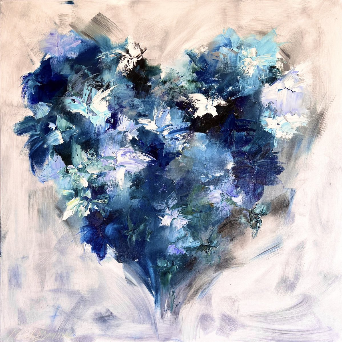 MELT MY HEART - Abstraction. Love. Blue. Explosion. Fireworks. The senses. Romance. by Marina Skromova