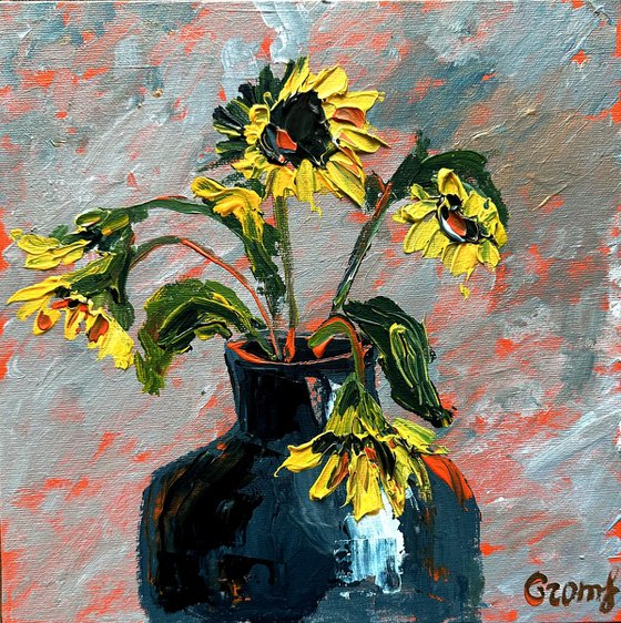 Sunflowers flowers acrylic