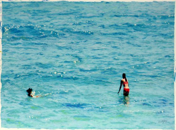 Waiting for a Wave. Coverack, Cornwall. (SOLD)