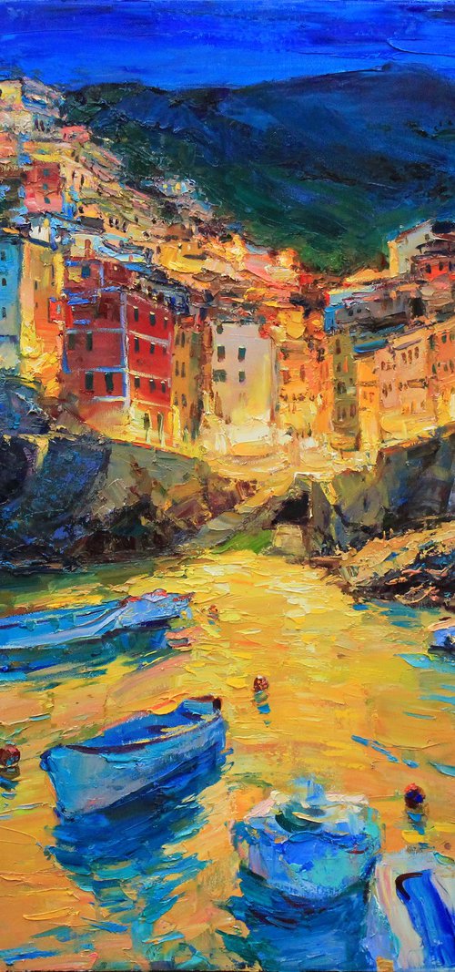 Evening Cinque Terre Italy by Alisa Onipchenko-Cherniakovska