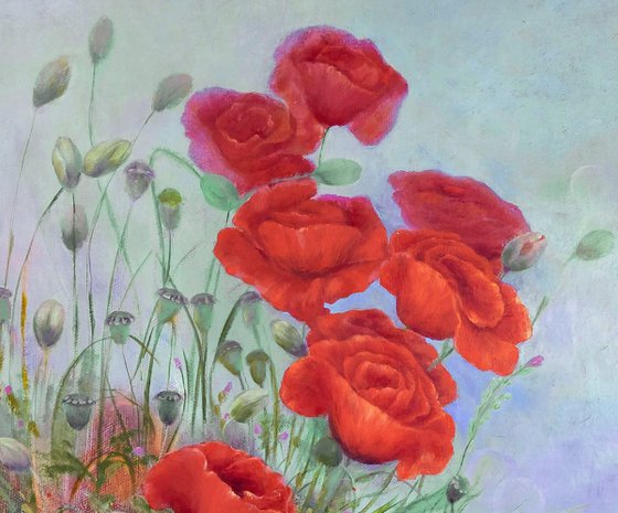 Poppies in the Wind