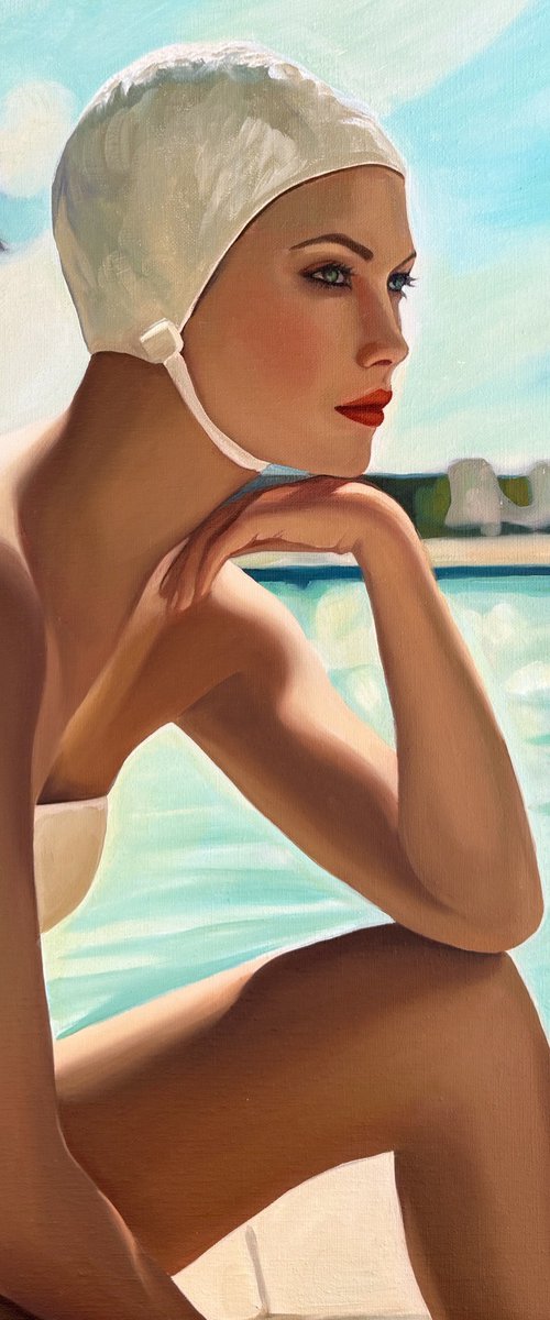 Baigneuse au bord de la Piscine by Irina Biatturi