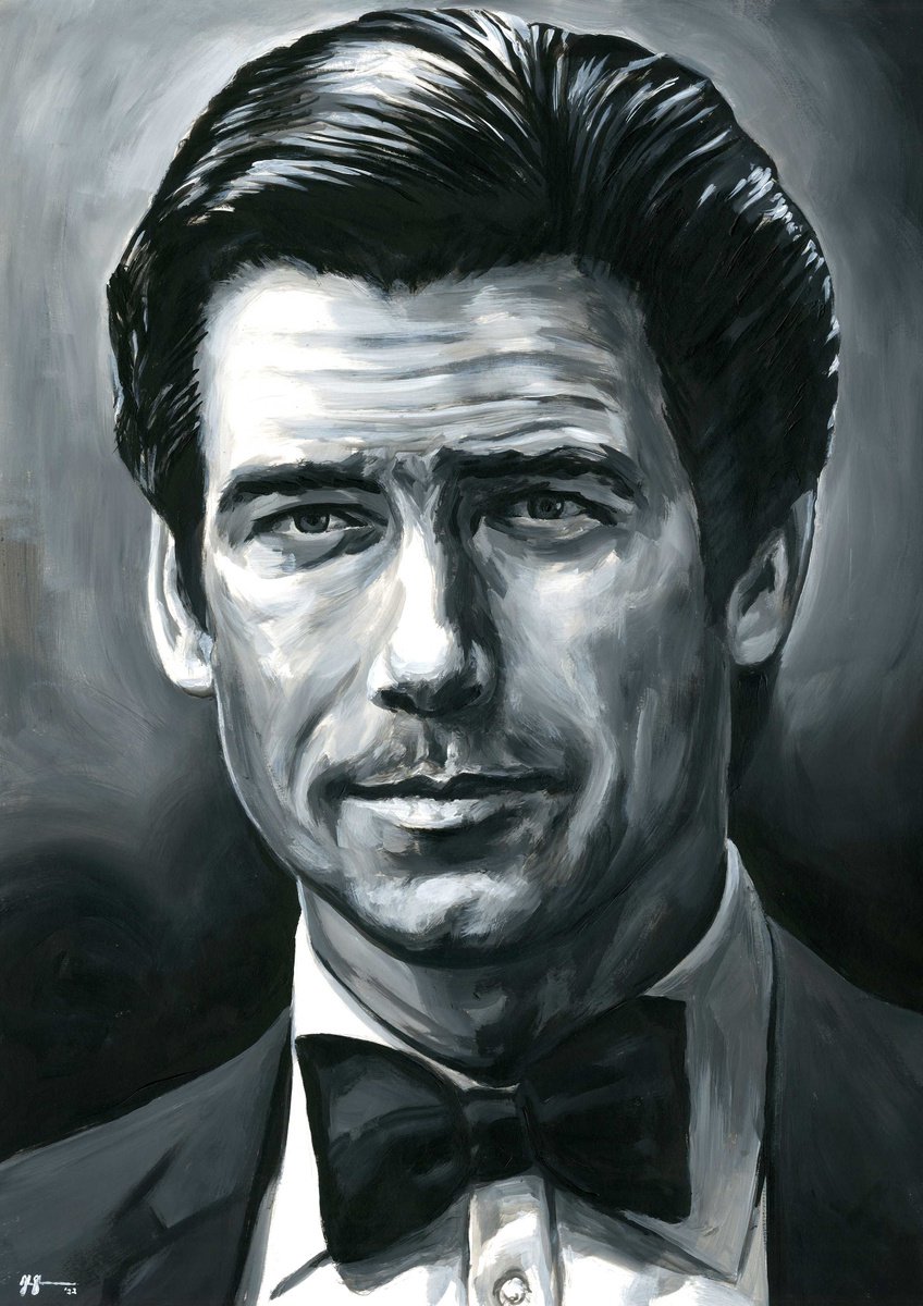 Pierce Brosnan - James Bond 007 By Alex Stutchbury, 18 X 25, Artwork For Sale On Artfinder