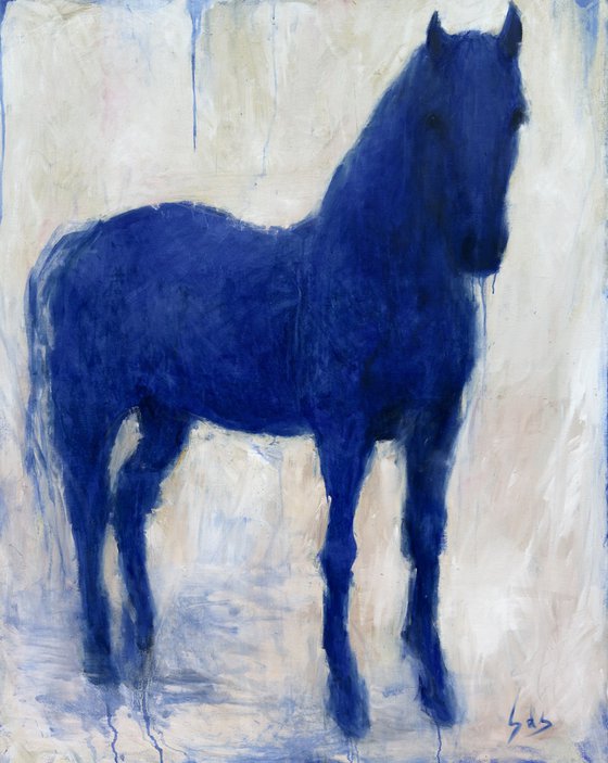 Blue horse. The hole