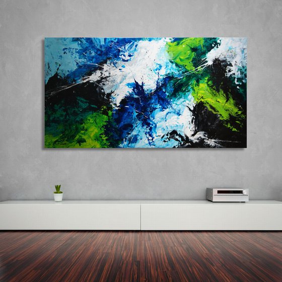 CANVAS ONLY: Color Storm III (200 x 110 cm) XXXL (80 x 44 inches)