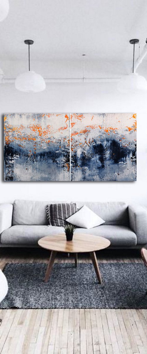 200x100cm. / abstract painting / Abstract 1246 by Alex Senchenko