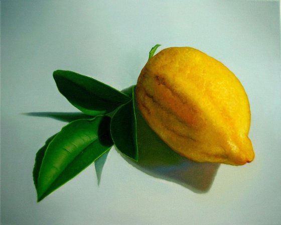 Lemon with Leaves