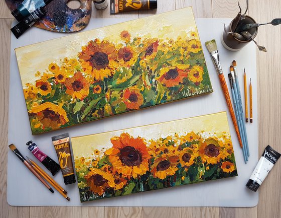 Sunflowers  Acrylic  painting