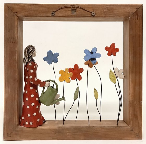 Girl in the Flower Garden
