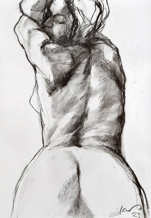 Nude back 5 by Goran Žigolić Watercolors