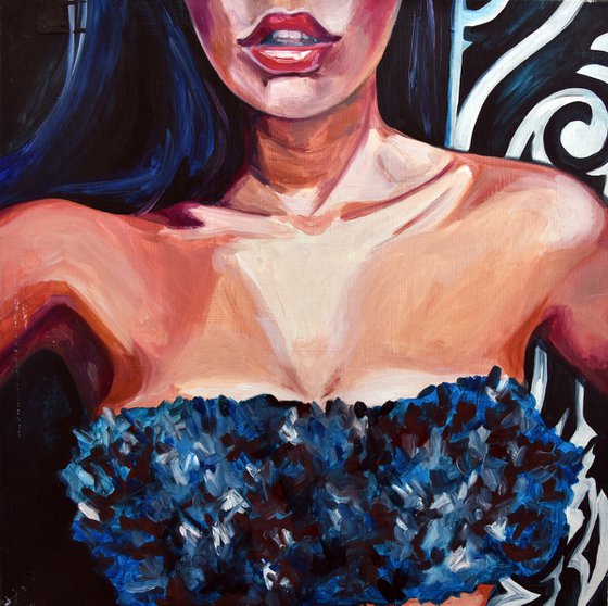 Sexy Woman Acrylic Painting