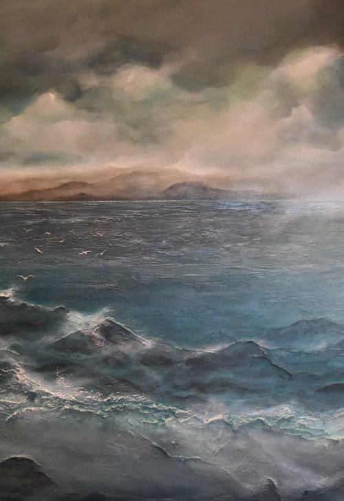 Tides for Two Seascapes Ocean paintings Wave paintings by Tamara Bettencourt