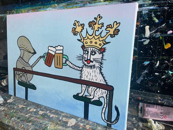 Drunk Medieval. Cats in the bar