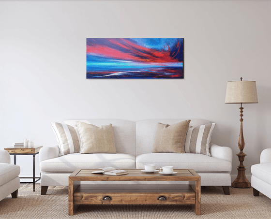 Crimson Passion - seascape, emotional, panoramic