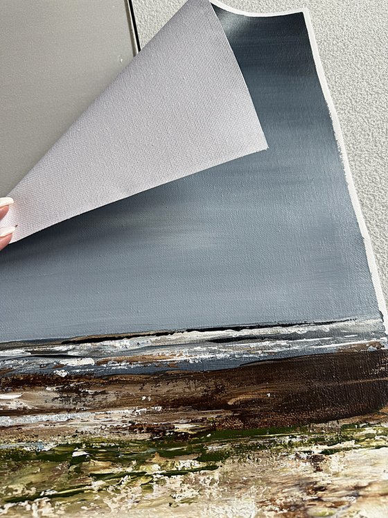 Coastal Fields in Grey Light