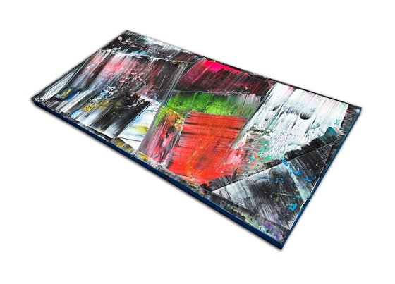 "Screaming In Color" - Save As A Series - Original PMS Xt Large Abstract Acrylic Painting Triptych On Canvas - 72" x 48"