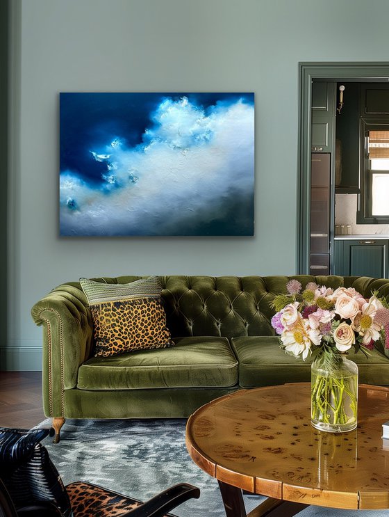 Storm clouds over fields