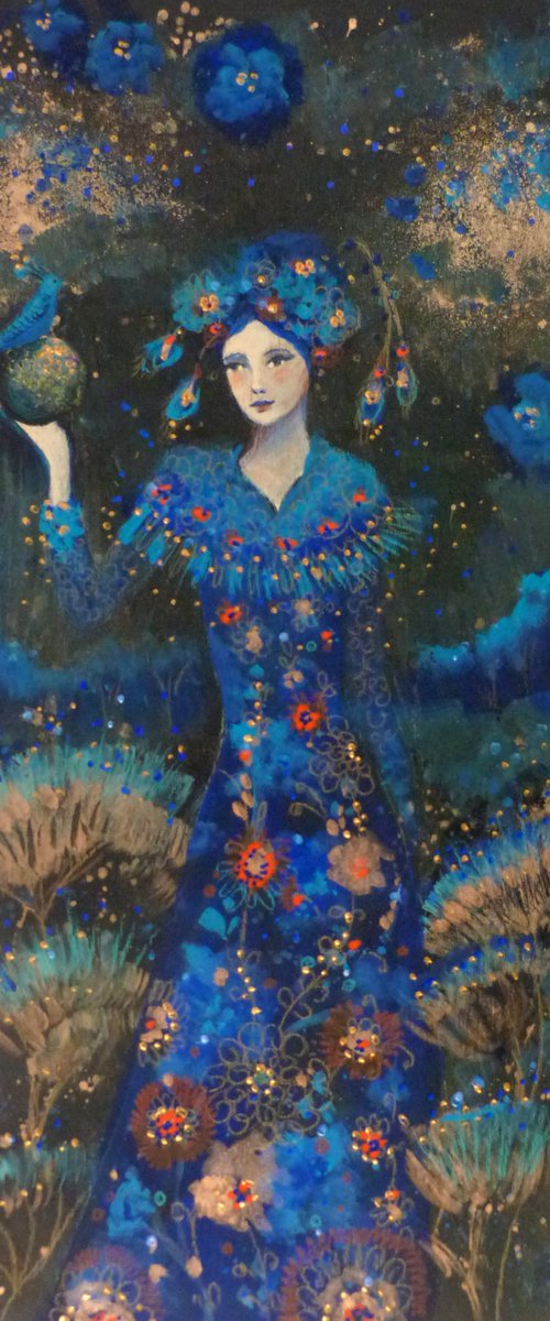 The blue spell 40x20cm by Loetitia Pillault