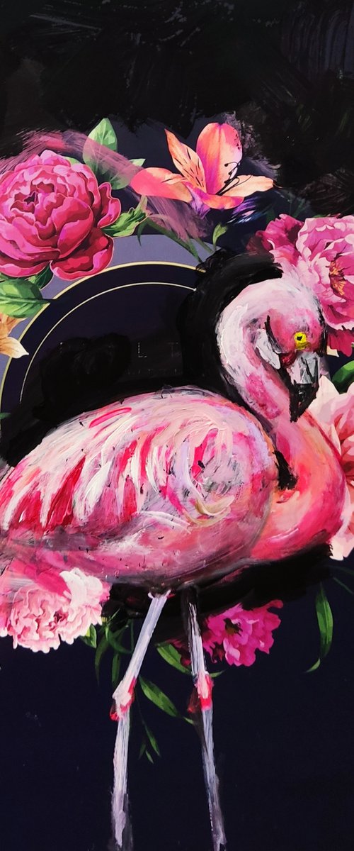 Pink Flamingo by HELINDA (Olga Müller)