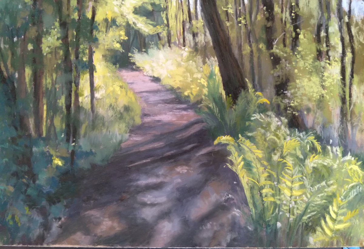 Impressionistic Botanical Painting By Joanne Carmody Meierhofer, 19 X 14, Spring Shadows, Original Artwork