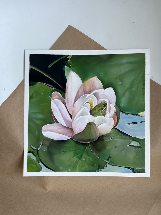 Frog and lotus