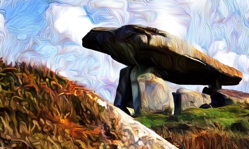 Dolmen - an abstract photo-impressionistic artwork by Tony Roberts