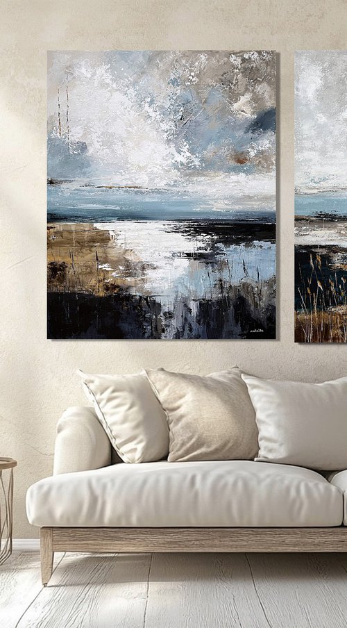 Where Silence Divides the Sea Diptych set by Tatiana Malinovscaia