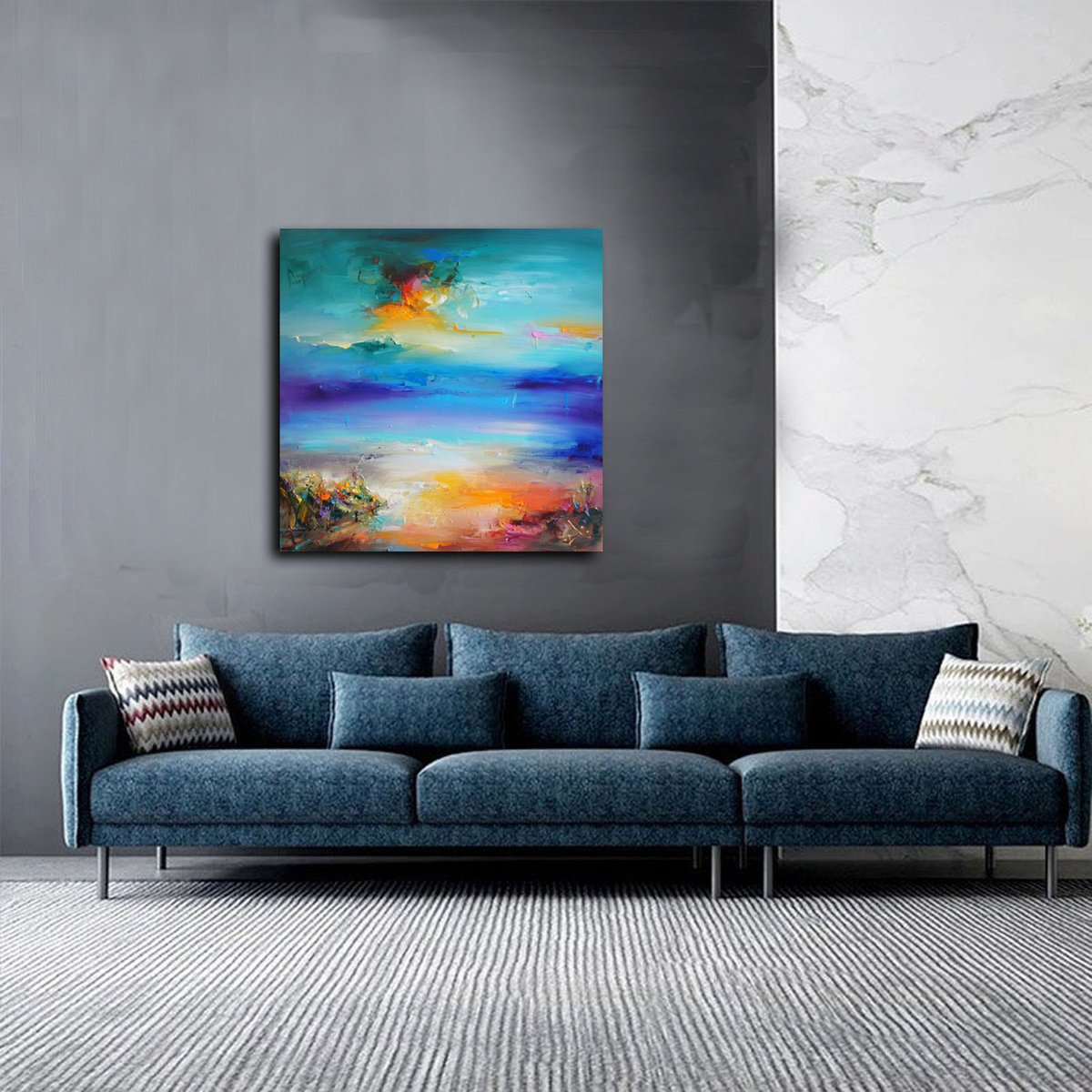 Expressive Oil Painting , Optimistic Day By Stanislav Lazarov, 39 X 39, Artwork For Sale On Artfinder